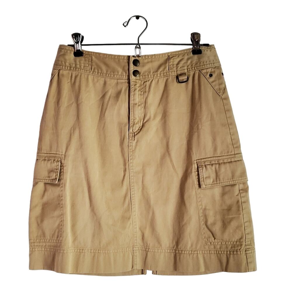 Liz Claiborne Khaki Mini Skirt with Pockets
